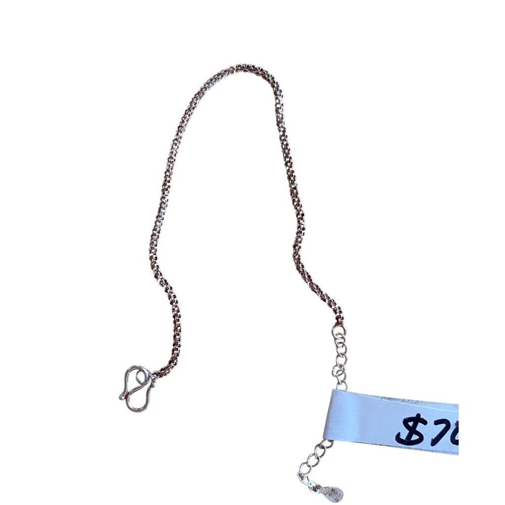 .999 Pure Silver Chain Bracelet With Adjustable Hook Clasp - Picture 6 of 8